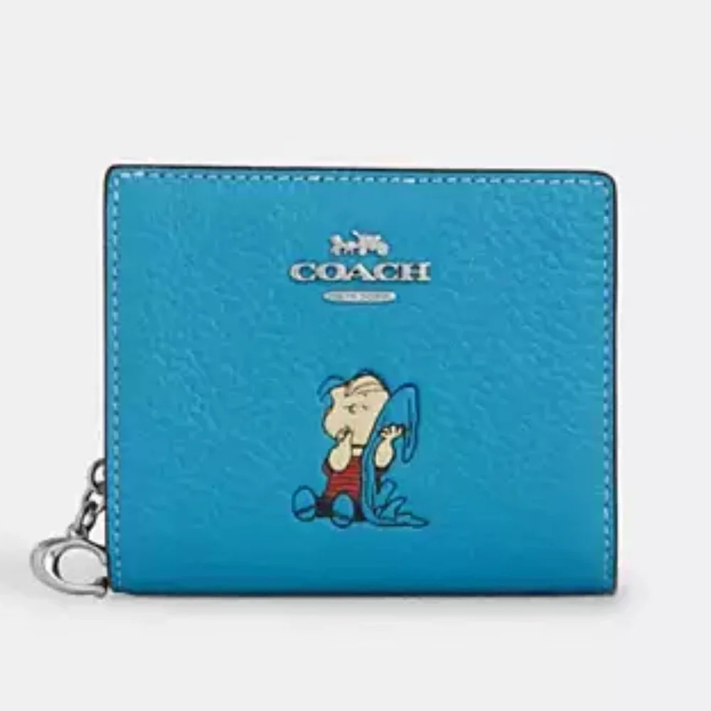 NEW Coach X Peanuts Snap Wallet - Linus